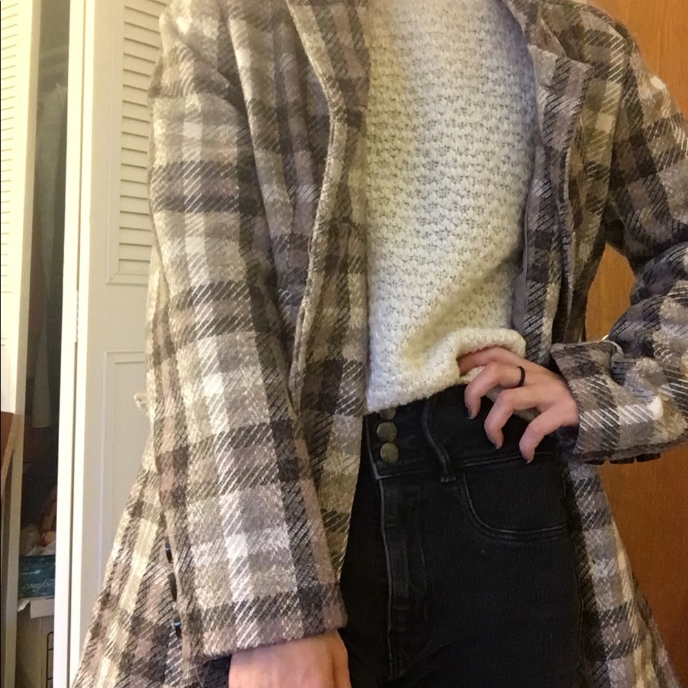 Vintage Plaid Coat: Rocha John Rocha petite 14